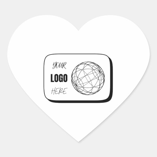 Uw Logo Hier Hart Sticker (Voorkant)