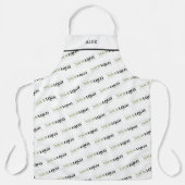 Uw Logo hier herhaal het patroon op maat, wit Schort (Voorkant)