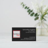 UW LOGO HIER IS EEN BEROEPSBEDRIJF MET ZWARTE BALK VISITEKAARTJE (Staand voorkant)