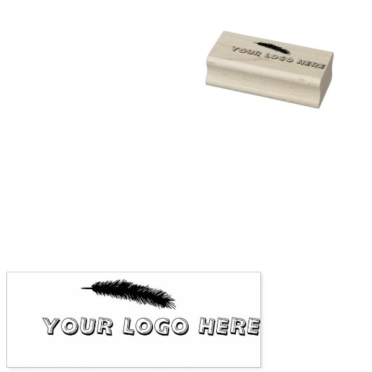 Uw Logo hier Kerstkrans Rubber Stamp Rubberstempel (Gestempeld)