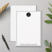 Uw Logo hier l Clean Black Border Branded Notitiekaartje