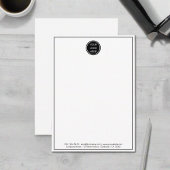 Uw Logo hier l Clean Black Border Branded Notitiekaartje