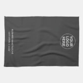 Uw Logo hier l Clean Grey Branded Business Theedoek (Horizontaal)