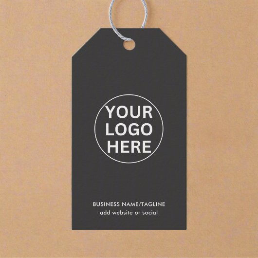 Uw Logo hier l Zakelijk merk Grey Cadeaulabel