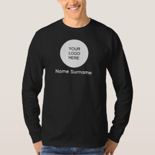 Uw Logo hier Mannen dubbelzijdige hoes met lange r T-shirt