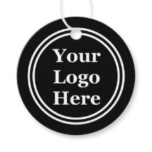 Uw Logo Hier met zwarte en witte cirkels