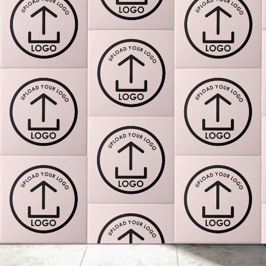 Uw Logo hier minimalistische professionele roze Tegeltje