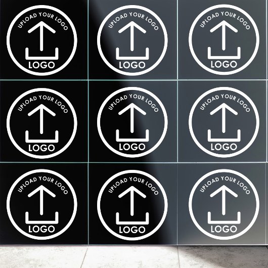 Uw Logo hier minimalistische professionele zwart Tegeltje