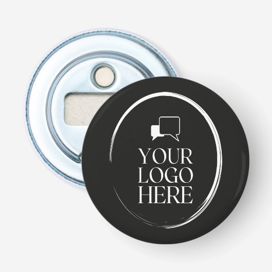 Uw Logo Hier Modern Button Flesopener (Voorkant)