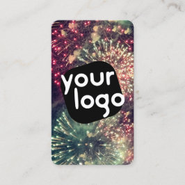 Uw Logo Hier Modern Custom QR Code Fireworks Visitekaartje