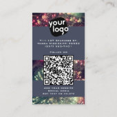 Uw Logo Hier Modern Custom QR Code Fireworks Visitekaartje (Achterkant)