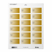 Uw Logo hier Modern Gold & White retouradres Etiket (Full Sheet)