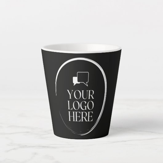 Uw Logo Hier Modern Latte Mok (Voorkant)