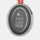 Uw Logo Hier Modern Metalen Ornament (Links)
