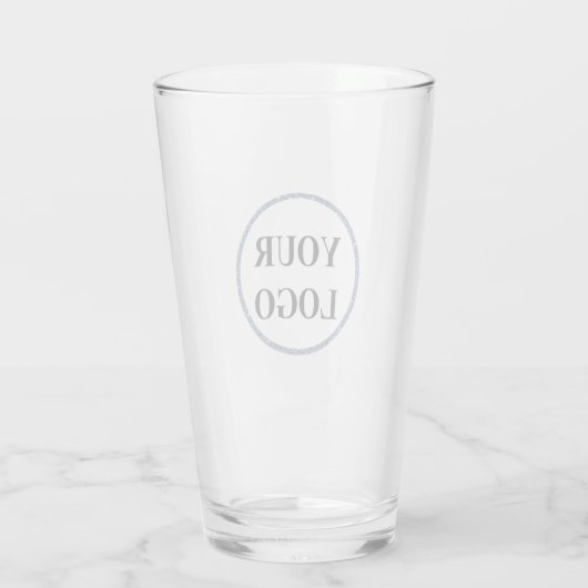 Uw Logo Hier Modern Schattige Grappig Gepersonalis Glas (Achterkant)