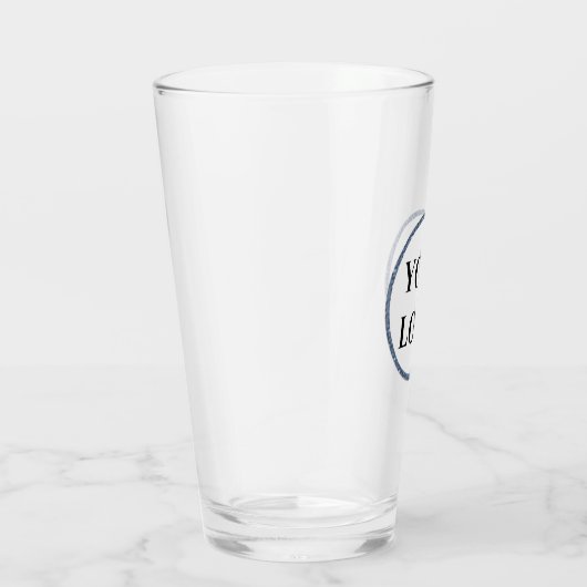 Uw Logo Hier Modern Schattige Grappig Gepersonalis Glas (Rechts)