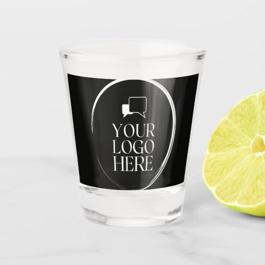 Uw Logo Hier Modern Shot Glas (Voorkant)