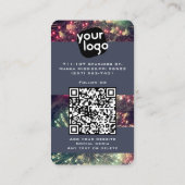    Uw Logo Hier Moderne Aangepaste QR-code Vuurwer Visitekaartje (Achterkant)