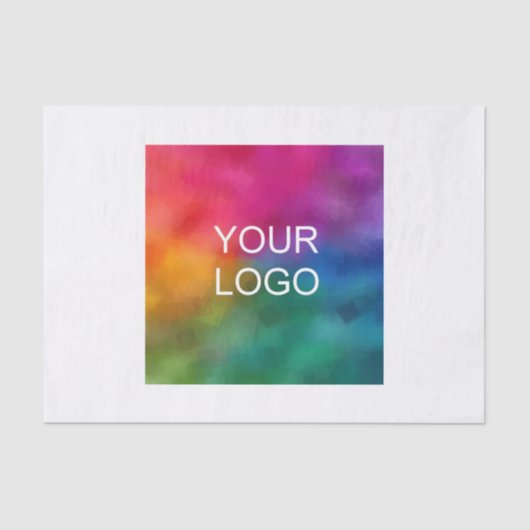 Uw Logo Hier Moderne Aangepaste Sjabloon Duidelijk Tissuepapier (Voorkant)