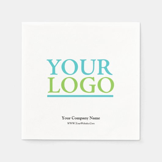 Uw Logo hier, naam & website promotie Servet (Voorkant)