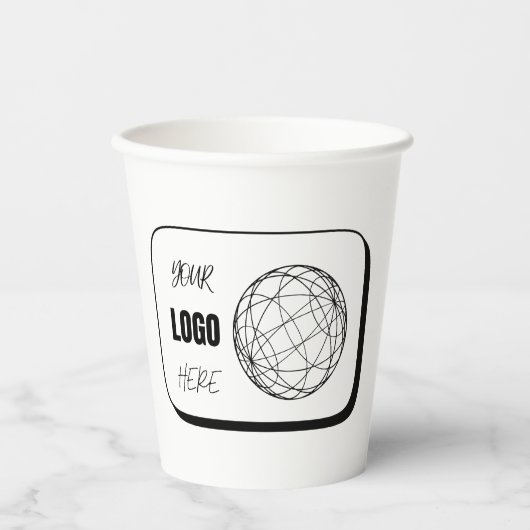 Uw Logo Hier Papieren Bekers (Voorkant)