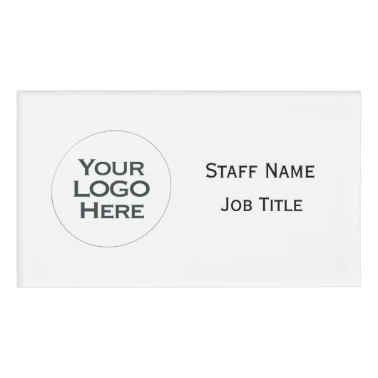 Uw Logo Hier -Professionele Aangepaste Logo functi Naambadge (Voorkant)