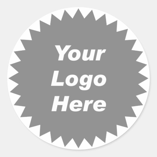 Uw logo hier promo business sticker label sjabloon (Voorkant)