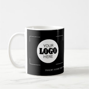 Uw logo hier promotionele aangepaste tekst zwart koffiemok