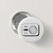 Uw Logo Hier Ronde Button 3,2 Cm (Voorkant /achterkant)