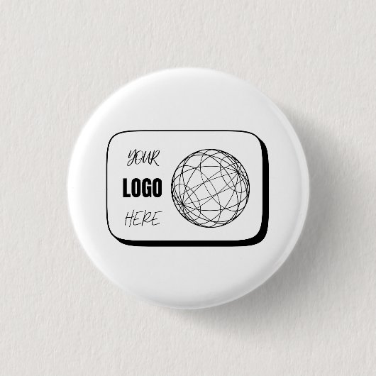 Uw Logo Hier Ronde Button 3,2 Cm (Voorkant)