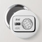 Uw Logo Hier Ronde Button 4,0 Cm (Voorkant /achterkant)