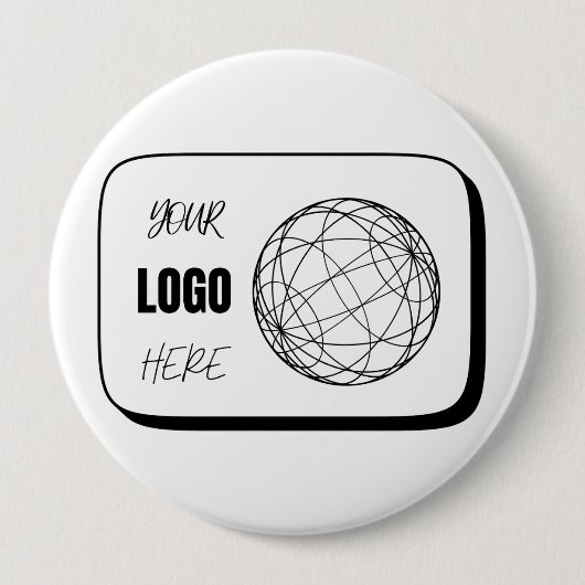 Uw Logo Hier Ronde Button 4,0 Cm (Voorkant)