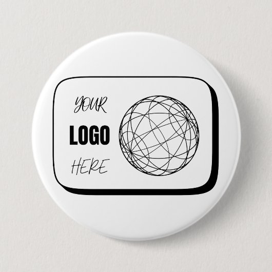 Uw Logo Hier Ronde Button 7,6 Cm (Voorkant)