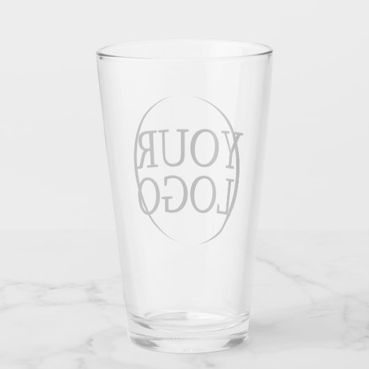 Uw Logo hier Schattige Funny Creëer Uw eigen ontwe Glas (Achterkant)
