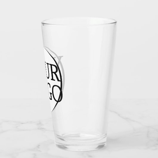 Uw Logo hier Schattige Funny Creëer Uw eigen ontwe Glas (Links)