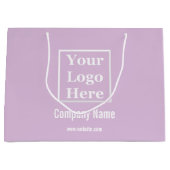 Uw Logo hier Sjabloon op Lila Groot Cadeauzakje (Voorkant)