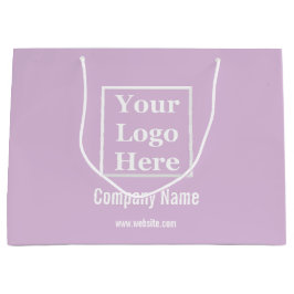Uw Logo hier Sjabloon op Lila Groot Cadeauzakje