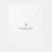 Uw Logo hier stijlvolle moderne eenvoudige Sjabloo Fleece Deken (Voorkant)