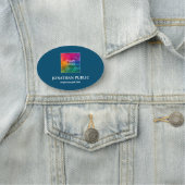 Uw Logo hier voeg naambedrijf Ocean Blue toe Naamplaatje (In situ)