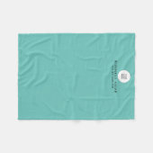 Uw Logo hier Voeg tekst toe Aangepast licht Blauwg Fleece Deken (Voorkant (Horizontaal))