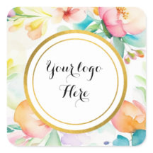 Uw Logo hier waterverf floraal