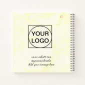 Uw logo hier wit eenvoudig minimaal ROZE MARMER No Notitieboek (Achterkant)