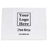 Uw Logo hier wit en zwart Groot Cadeauzakje (Voorkant)