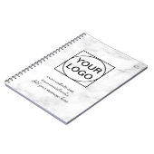 Uw logo hier witte, eenvoudige PINK MARBLE No Notitieboek (Linkerzijde)