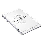 Uw Logo Hier Zakelijk Monogram Initialen Wit Notitieboek (Rechterzijde)