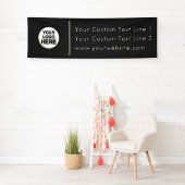 Uw Logo hier - Zwart of wit Kleurenbanner Spandoek (Insitu)