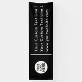 Uw Logo hier - Zwart of wit Kleurenbanner Spandoek (Verticaal)