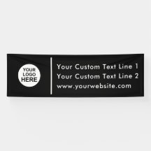 Uw Logo hier - Zwart of wit Kleurenbanner