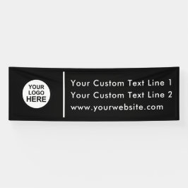 Uw Logo hier - Zwart of wit Kleurenbanner Spandoek