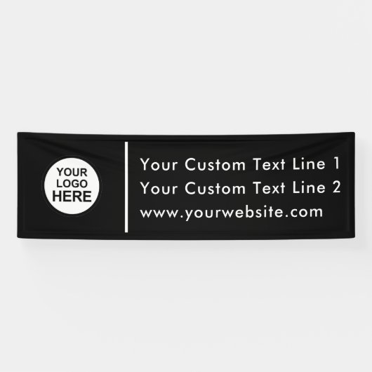 Uw Logo hier - Zwart of wit Kleurenbanner Spandoek (Horizontaal)
